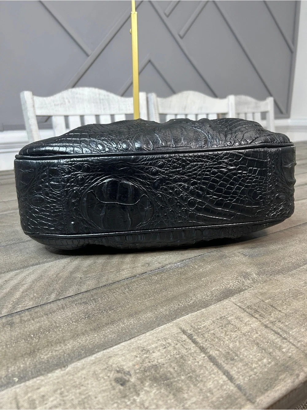 Brahmin black croc